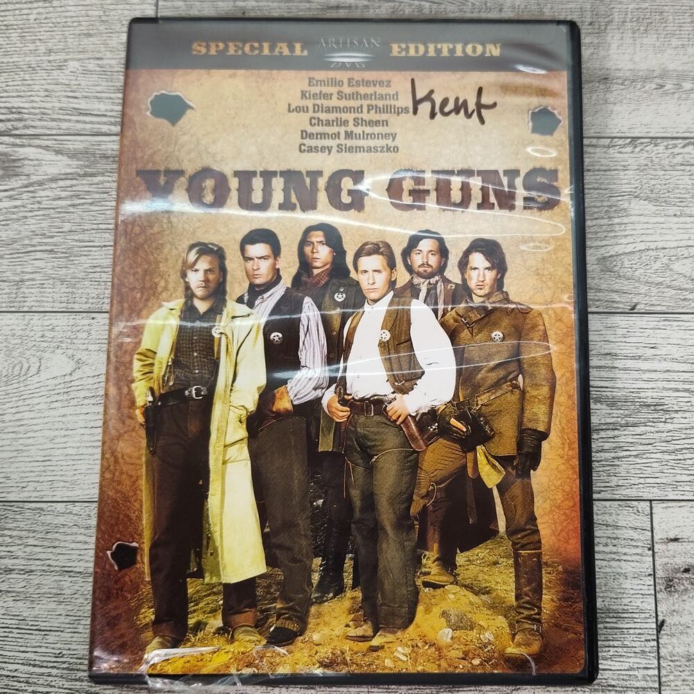 DVD Young Guns - Charlie Sheen - in Slipcase - Western Movie